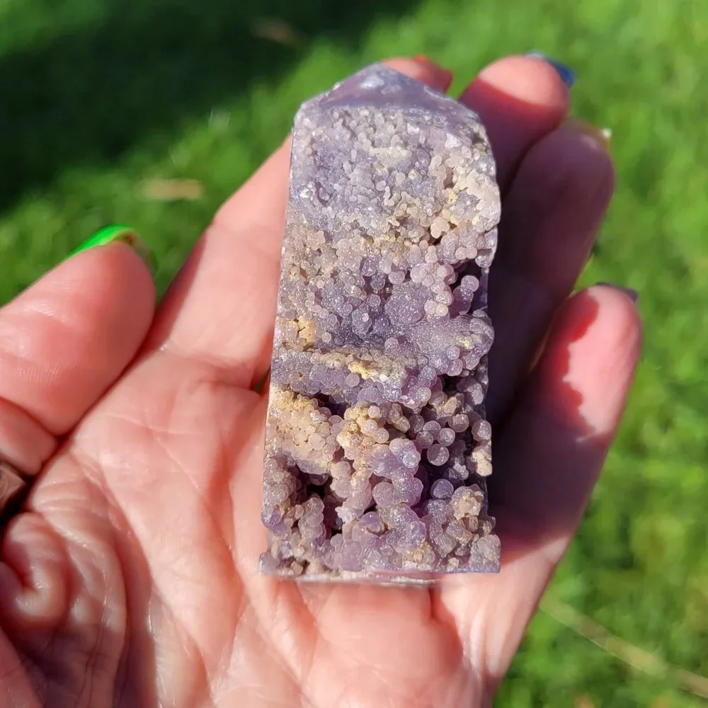 Grape Agate Botryoidal Chalcedony Gemstone Tower
